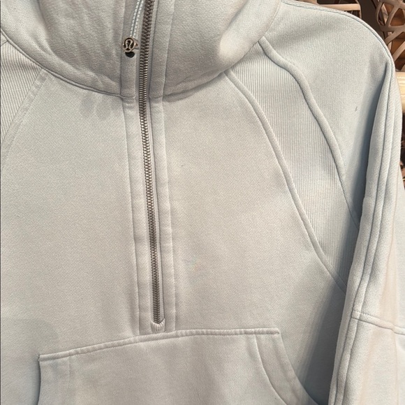 Light Blue Half-Zip Sweatshirt - Picture 5 of 7